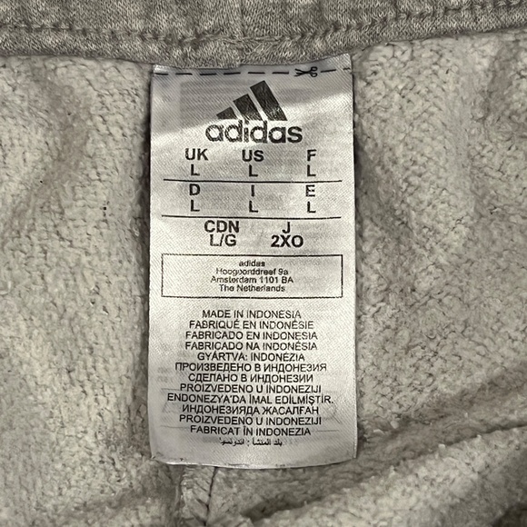 Adidas 3-Striples Heather Essentials Fleece Joggers Men's Size L - Picture 4 of 4